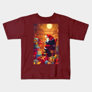 Santa waiting for Christmas Kids T-Shirt